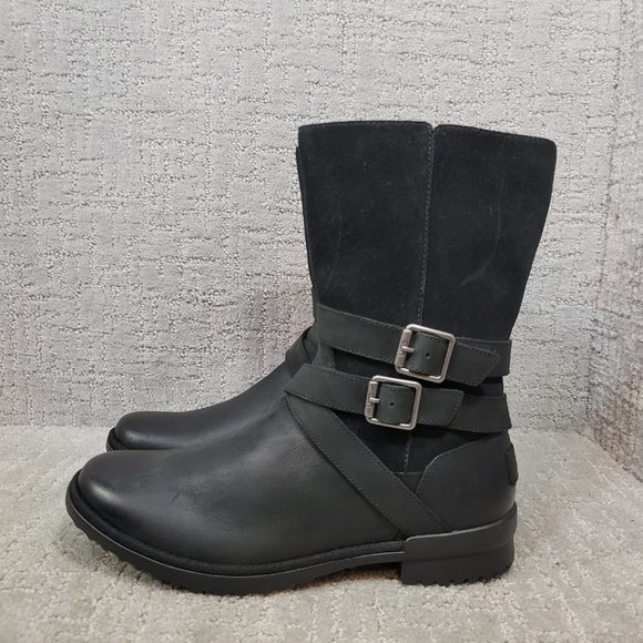 UGG Shoes Ugg Lorna Womens Size 95 Us Black Leather Shearling Lined